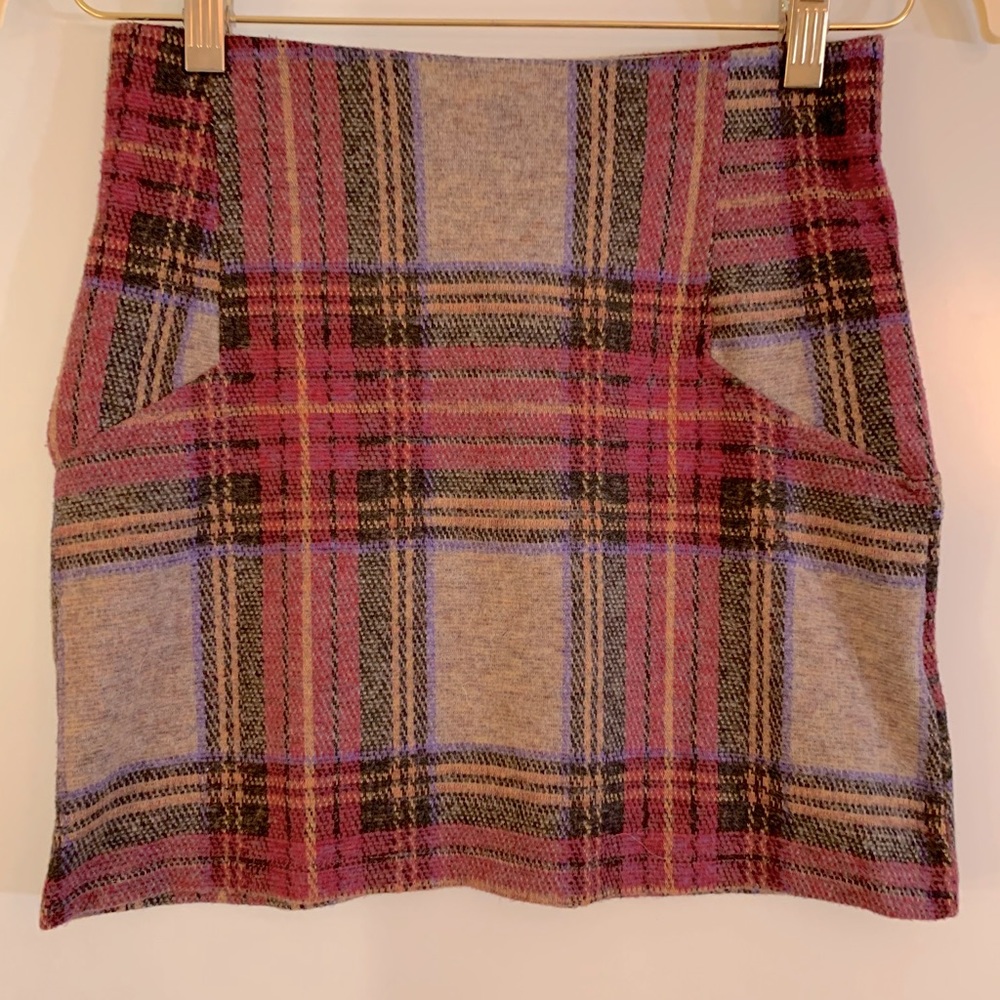 Topshop Plaid Tartan Mini Skirt, size 2
